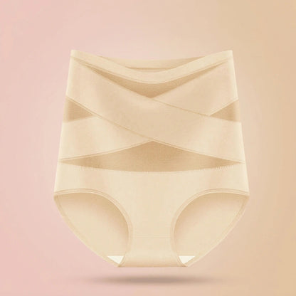 Korkeavyötäröiset muotoiluhousut synnytyksen jälkeen, 360 asteen kompressio, beige