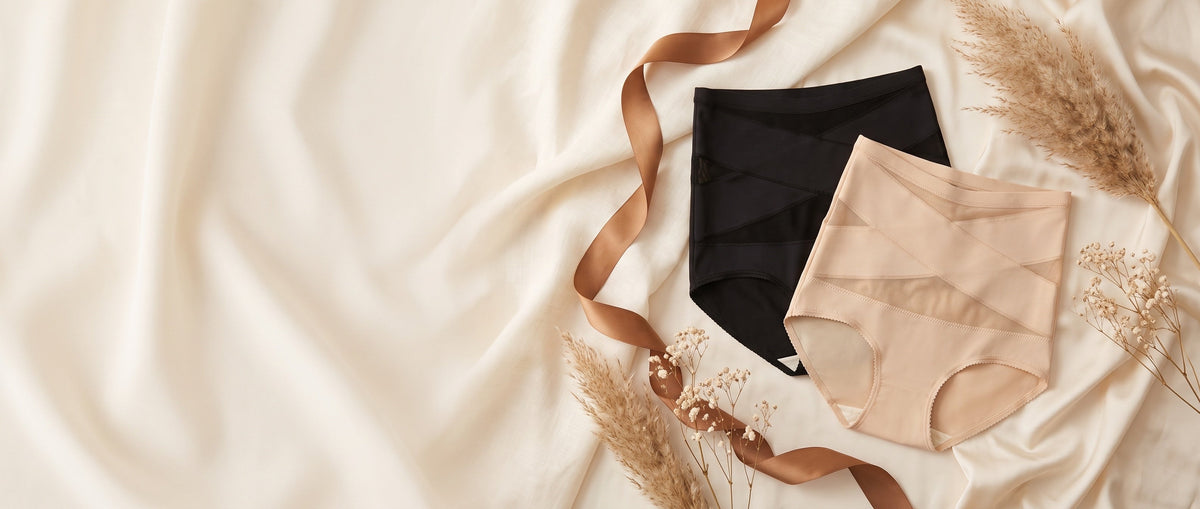 Corrigerende slips Boréal in beige en zwart
